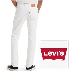 NWT Levi's Men's 511 SLIM W30 L32 Youth 20R White Jeans stretch